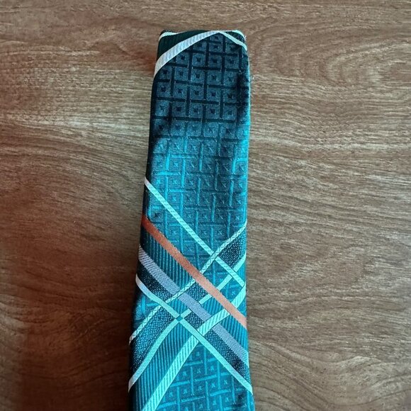 Vintage Damon Green 70s 80s Striped Tie - Picture 6 of 16